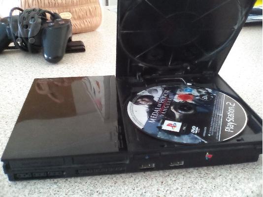 PoulaTo: ps2 slim με 3 κασετες,1 χειριστηριο,μνημη 8mb