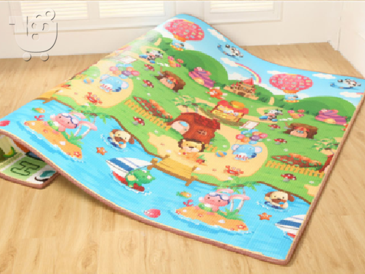 PoulaTo: Playmat Παιδικο Χαλι Φρούτα - Καστρο 180cmX200cm