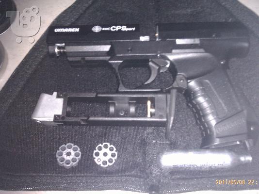 PoulaTo: Αεροβόλο πιστόλι Umarex CP Sport BLACK με ΠΟΛΛΕΣ αμπουλες, σφαιρες
