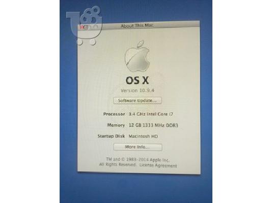 Apple iMac 27" i7 3,4 Ghz 12GB 1TB