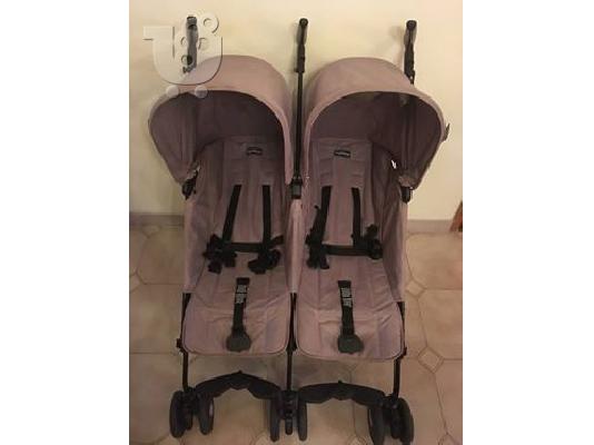 PoulaTo: Καρότσι διδύμων Peg Perego Pliko Mini Twin Beige