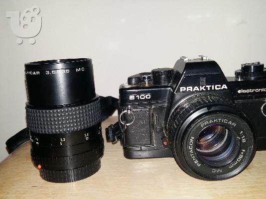 PoulaTo: ΠΩΛΕΙΤΑΙ PRAKTIKA B 100 Electronic + τηλεφακός 3,5 135 Carl Zeiss Jena