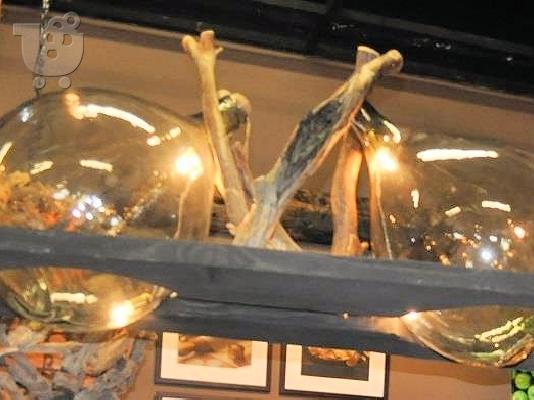 PoulaTo: ΦΩΤΙΣΤΙΚΟ ΟΡΟΦΗΣ, ΔΙΠΛΗ ΝΤΑΜΙΤΖΑΝΑ, ΞΥΛΙΝΗ ΒΑΣΗ ΜΕ ΚΑΡΑΒΟΣΧΟΙΝΟ
