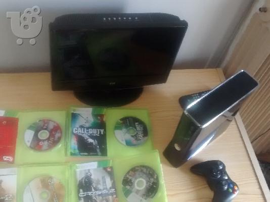 Πωλείται xbox 360s με οθόνη LCD 16,4 " και 4 παιχνίδια. Τιμή 100€ συζητήσιμη....