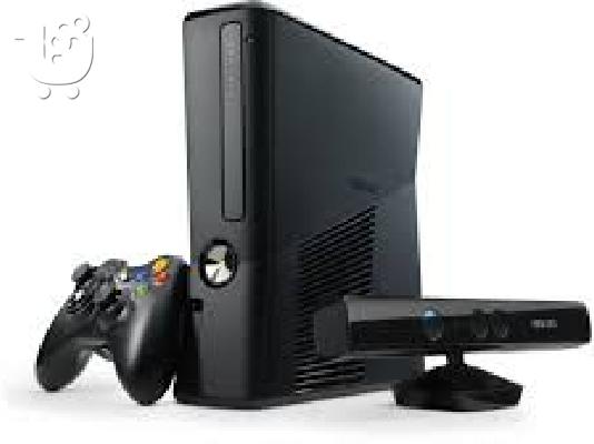 PoulaTo: xbox 360s 4gb + kinect + 5 games + βαση tv kinect!!!