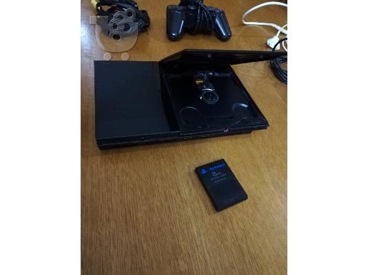 Playstation 2 + μοχλος + memory card + 17 παιχνιδια