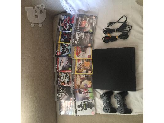 PoulaTo: PlayStation 3 System 300gb,  2 Controllers ,14 Best Sellers Games