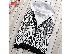 PoulaTo: Hoodie Black/White Print Jacket Size Small