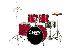 PoulaTo: Κόκκινο Ακουστικό Drums Set GRANITE