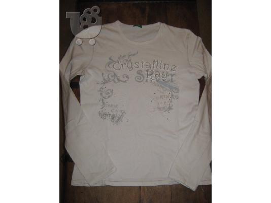 PoulaTo: benetton μακο μακρυμανικο μπλουζακι για κοριτσι 10-12 ετων 0525