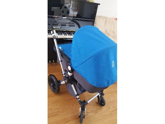 PoulaTo: BUGABOO CAMELEON 2 W/BASSINET, FOOT MUFF, AND TRAVEL BAG - BLUE